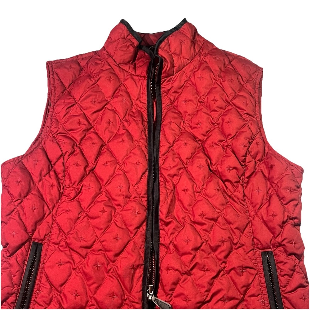 Eddie Bauer‎ Women's Premium Goose Down Embroidered Quilted Vest Sz Small